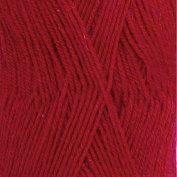Knitting Yarn Drops Fabel Uni Colour 106 Red Knitting Yarn - 1