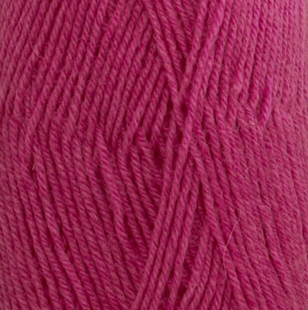 Hilo de tejer Drops Fabel Uni Colour 109 Dark Pink Hilo de tejer