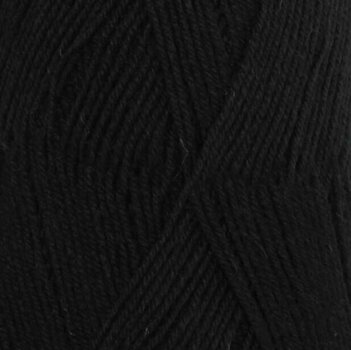 Fios para tricotar Drops Fabel Uni Colour 400 Black - 1