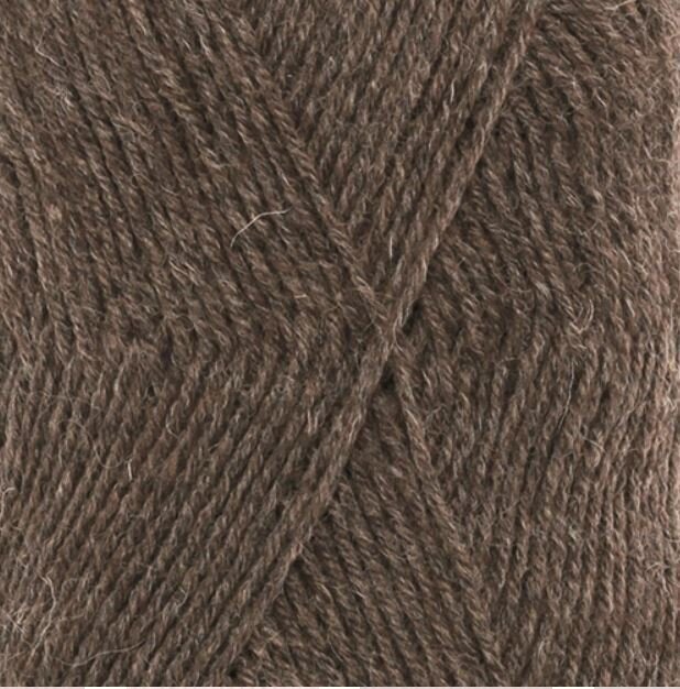 Fil à tricoter Drops Fabel Uni Color 300 Brown Fil à tricoter