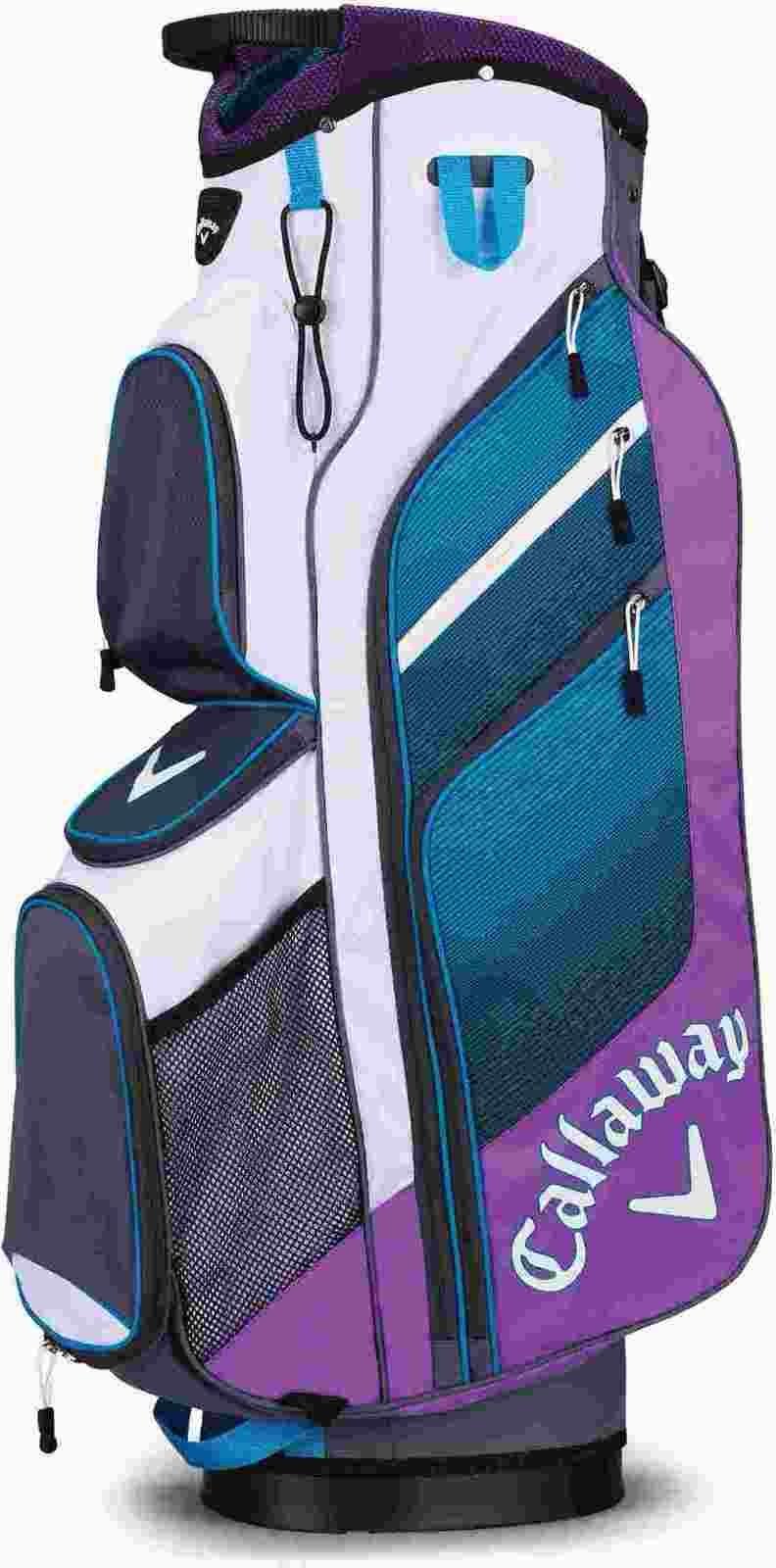 Golfbag Callaway Chev Org Violet/Titanium/White Cart Bag 2018