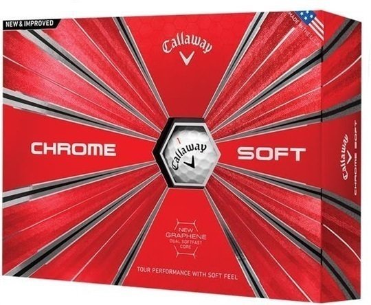 Нова топка за голф Callaway Chrome Soft 18 White 12 Pack