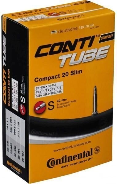 Bike inner tube Continental Compact 28 - 32 mm 111.0 42.0 Presta Bike Tube