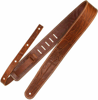 Leather guitar strap Richter Raw II Contour Wrinkle Tan - 1