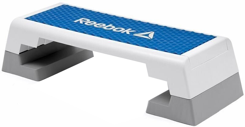 White/Blue Reebok Adjustable Exercise Step Platform Home Gym Workout Equipment 