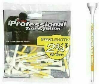 Golf Tees Pride Tee Profesional Tee System (PTS) 2 3/4 Inch Yellow 20 pcs - 1