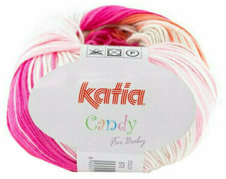 Strickgarn Katia Candy 678 Rose/White/Stone Grey Strickgarn - 1