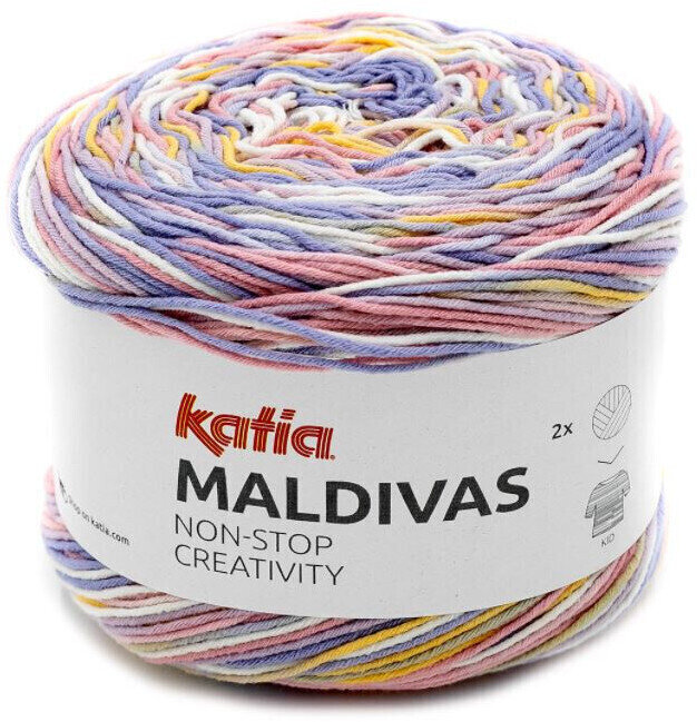 Strickgarn Katia Maldivas 87 Orange/Lilac/Light Orange Strickgarn