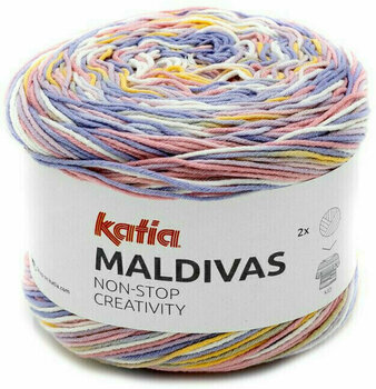 Strickgarn Katia Maldivas 87 Orange/Lilac/Light Orange Strickgarn - 1