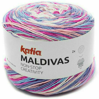 Strickgarn Katia Maldivas 88 Rose/Sky Blue/Very Light Rose Strickgarn - 1