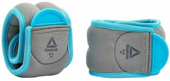 Peso de muñeca Reebok Ankle Weights Grey-Blue 0,5 kg Peso de muñeca - 1