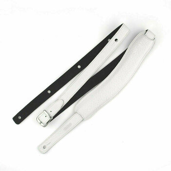Leather guitar strap Richter Slim Deluxe Leather guitar strap Beluga White - 1
