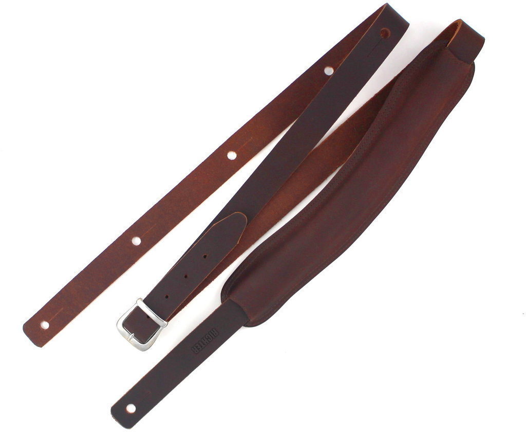 Leather guitar strap Richter Slim Deluxe XL Buffalo Brown