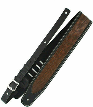 Leather guitar strap Richter Luxury Rattlesnake Black - 1