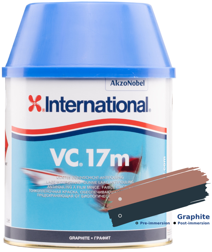 Antifouling Farbe International VC 17m Graphit 2L
