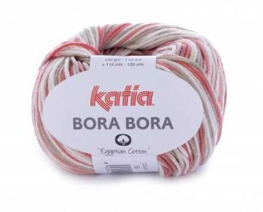 Kudumislõng Katia Bora Bora 55 Coral/Pale Brown