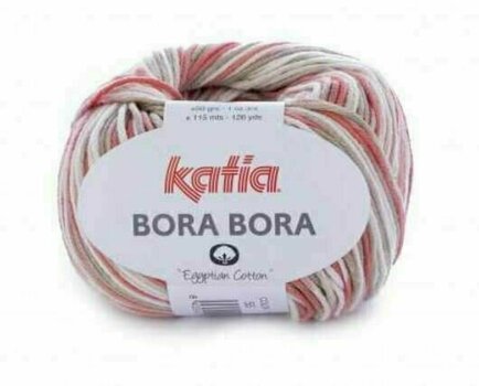 Kudumislõng Katia Bora Bora 55 Coral/Pale Brown - 1