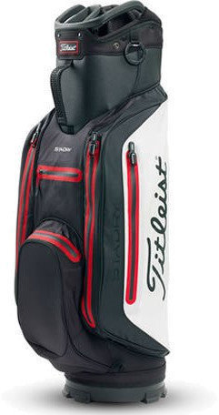 Saco de golfe Titleist StaDry Lightweight Black/White/Red Cart Bag