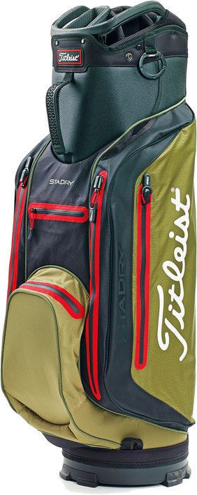 Sac de golf Titleist StaDry Lightweight Black/Oli/Red Cart Bag