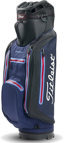 Golfbag Titleist StaDry Lightweight Navy/Black/Red Cart Bag