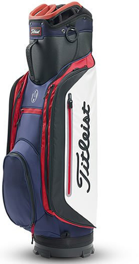 Bolsa de golf Titleist Lightweight 14 Black/White/Red Cart Bag