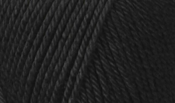 Knitting Yarn Fibra Natura Luxor 25 Black - 1