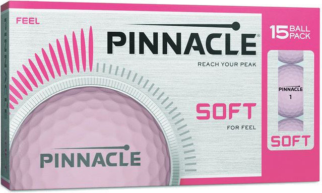 Minge de golf Pinnacle Soft Pink 15 Ball
