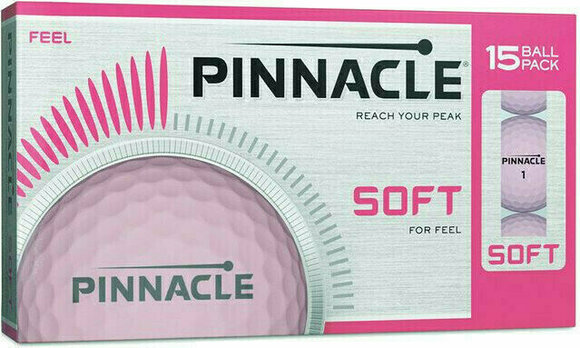 Pelotas de golf Pinnacle Soft Pink 15 Ball - 1