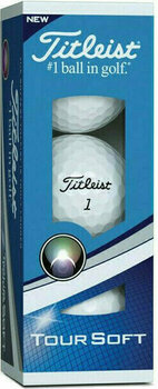 Golf žogice Titleist Tour Soft White 3B Pack - 1
