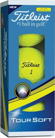 Golfový míček Titleist Tour Soft Yellow 3B Pack