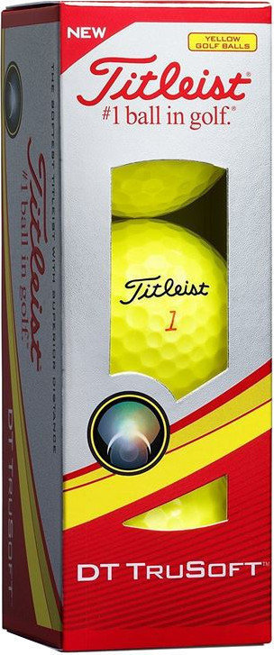 Golfový míček Titleist DT Trusoft Yellow 3B Pack