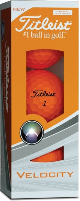 Нова топка за голф Titleist Velocity Orange 3B Pack