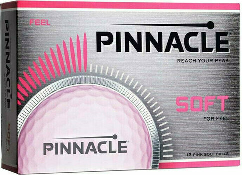Golfová loptička Pinnacle Soft Pink 15 Pack - 1
