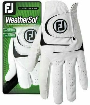 Gloves Footjoy WeatherSof Mens Golf Glove White LH S - 1