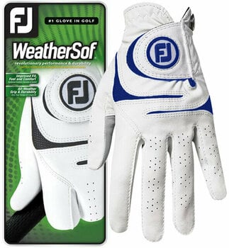 Gloves Footjoy Weathersof MLH White/Blue S - 1