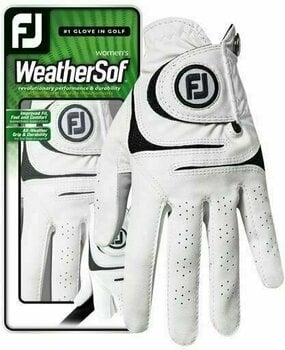 Gloves Footjoy WeatherSof Womens Golf Glove 2018 White LH ML - 1