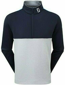 Tröja Footjoy Color Block Chill Out Mens Sweater Grey/Navy/Light Blue XL - 1
