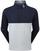 Moletom/Suéter Footjoy Color Block Chill Out Mens Sweater Grey/Navy/Light Blue XL