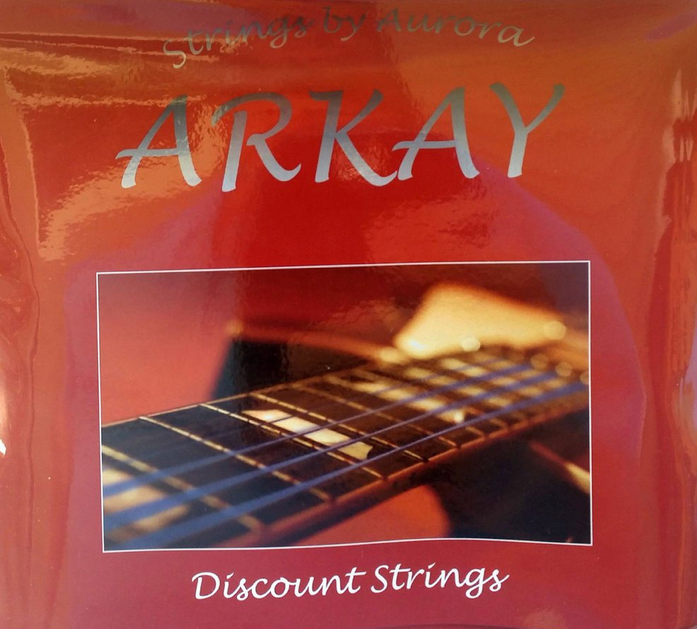 Corde Chitarra Acustica Aurora Arkay Standard Acoustic Guitar Strings 13-56 Black