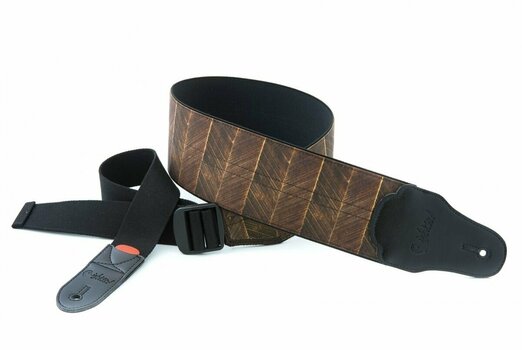 Leather guitar strap RightOnStraps Bassman Leather guitar strap Elastic Trunk Brown - 1