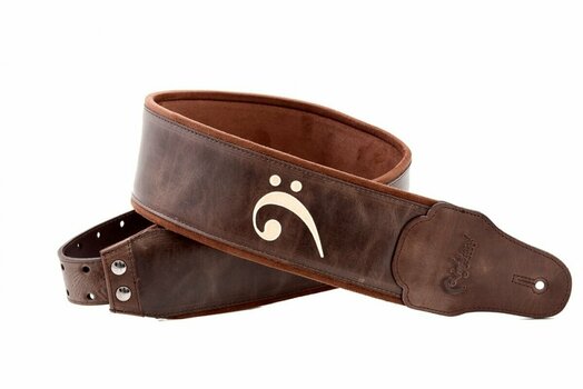 Leather guitar strap RightOnStraps Bassman Leather guitar strap Fakey Brown - 1