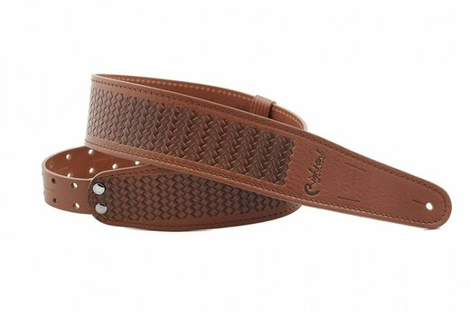Leather guitar strap RightOnStraps Magic70 Leather guitar strap Brown - 1