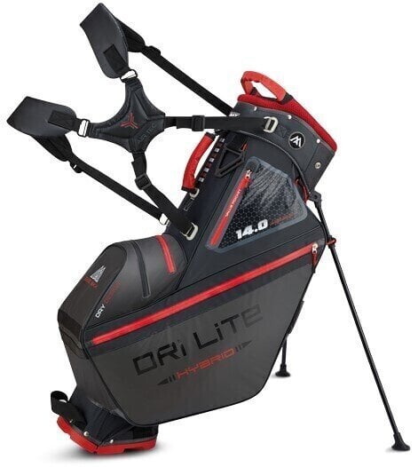 Golf torba Stand Bag Big Max Dri Lite Hybrid Tour Charcoal/Black/Red Golf torba Stand Bag