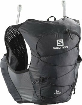 Running backpack Salomon Active Skin 8 W Set Ebony/Black L Running backpack - 1
