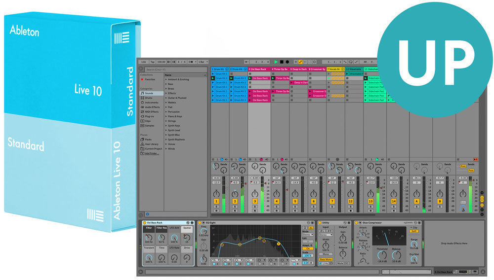 Software DAW Recording e Produzione ABLETON Live 10 Standard UPG with Intro