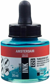 Ink Amsterdam 17205220 Acrylic Ink 522 Turqoise Blue 30 ml 1 pc - 1