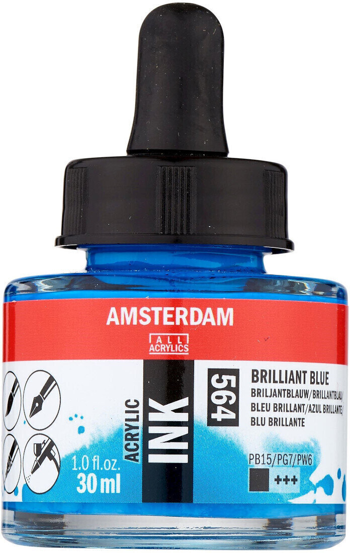 Μελάνι Amsterdam 17205640 Ακρυλικό μελάνι 564 Brilliant Blue 30 ml 1 τεμ.