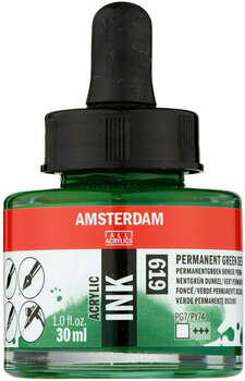 Ink Amsterdam 17206190 Acrylic Ink 619 Permanent Green Deep 30 ml 1 pc - 1