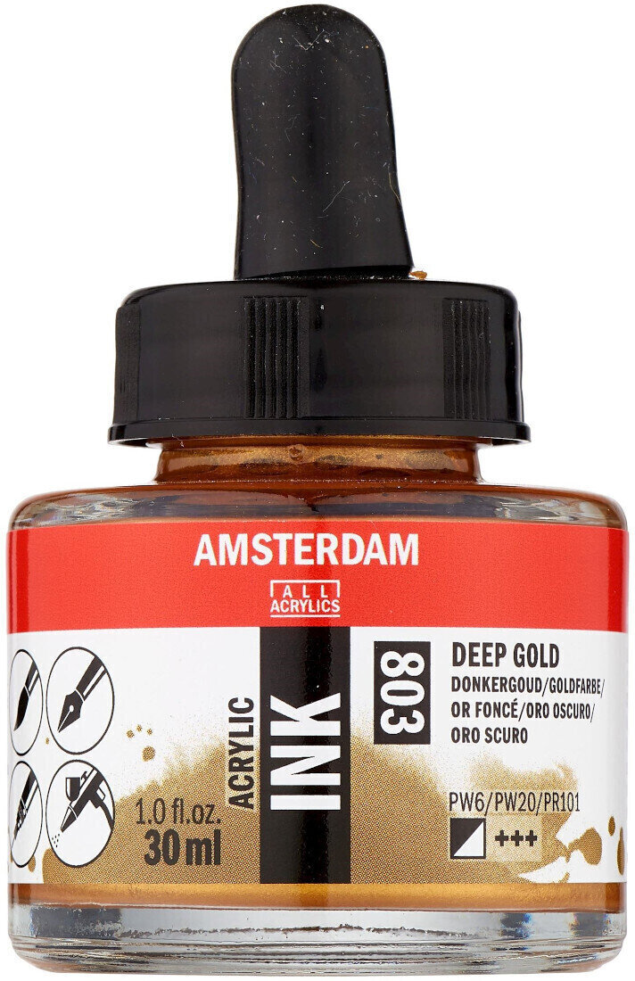 Atrament Amsterdam 17208030 Akrylový tuš 803 Deep Gold 30 ml 1 ks