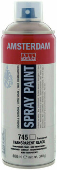 Peinture en aérosol
 Amsterdam 17167450 Peinture en aérosol 745 Transparent Black 400 ml 1 pc - 1